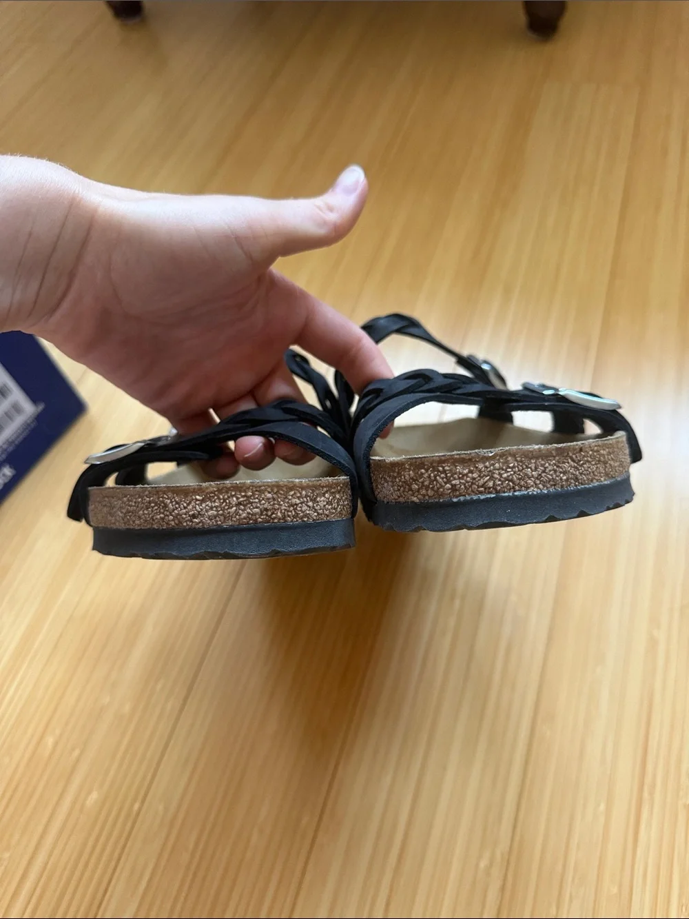 Birkenstock Franca Braided black leather sandals 38
